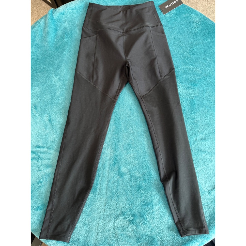Peloton Brushed Back‎ Interlock Run Tight 366 Black High Rise Leggings Small NEW
